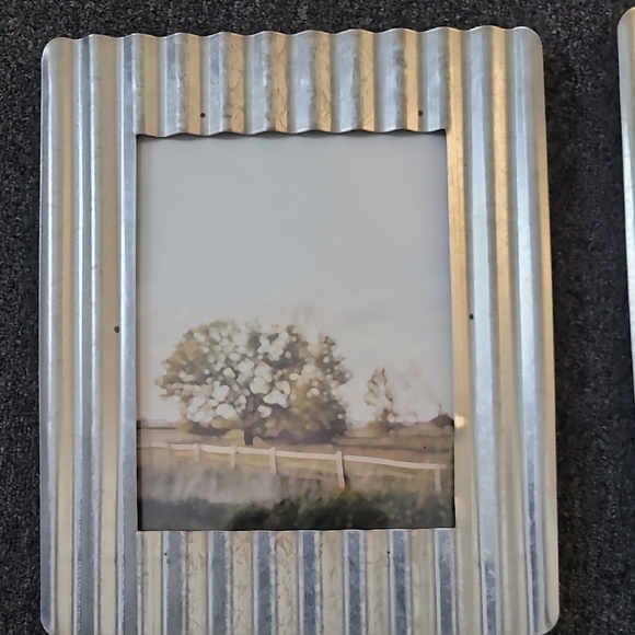 Silver Ribbed Picture Frames - Picture 2 of 5